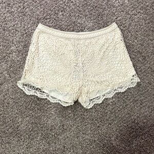 Mossimo Supply Co. Ivory Lace Shorts